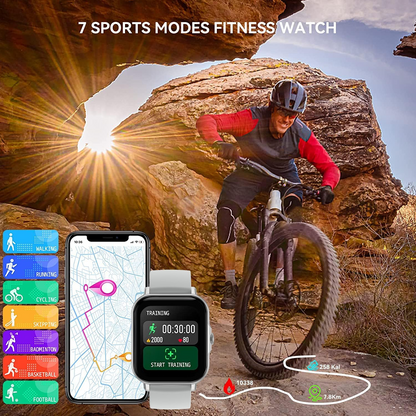 Smart Sports Watch – Bluetooth Calling & Multi-Function Fitness Smartwatch